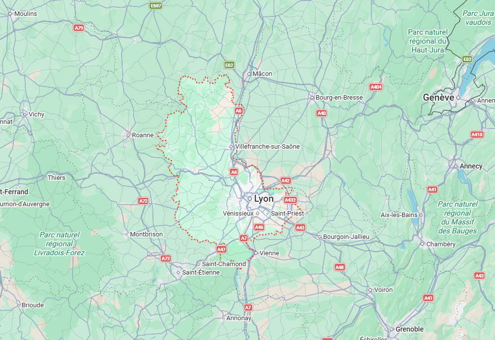 zone intervention NewLink Rhône 69 Auvergne Rhône Alpes